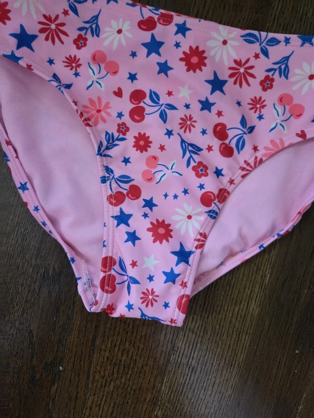 Cat & Jack Girls Large 10/12 Pink Cherries Swim Bottoms